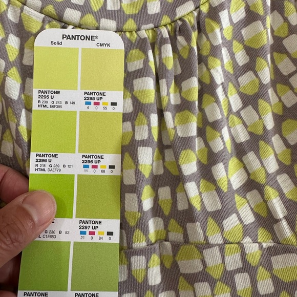 Boden Jersey Dress in Grey/Green pattern LIKE NEW - Picture 11 of 12